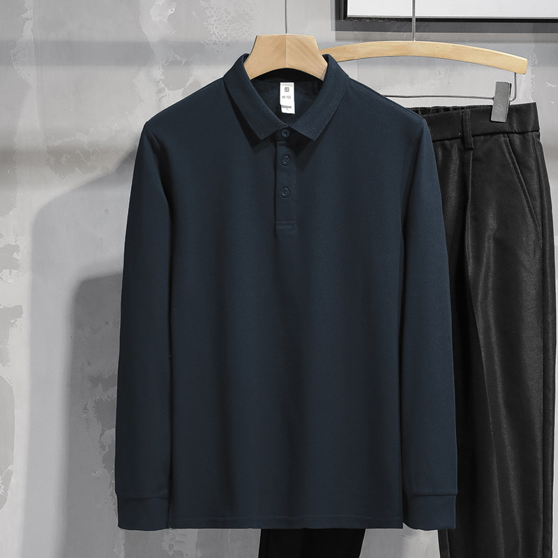 珠地棉polo衫男长袖t恤翻领保罗带领打底衫纯色白色有领秋衣,淘宝优惠券,粉丝福利购,淘宝优惠卷
