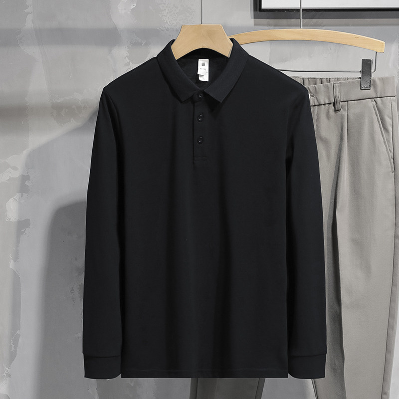 珠地棉polo衫男长袖t恤翻领保罗带领打底衫纯色白色有领秋衣,淘宝优惠券,粉丝福利购,淘宝优惠卷