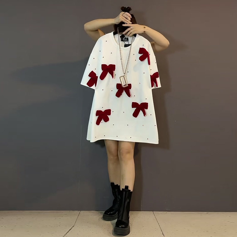 2026春季新款蝴蝶结装饰大衫胖mm显瘦钉珠上衣遮肉大码女装百搭衫,淘宝优惠券,粉丝福利购,淘宝优惠卷