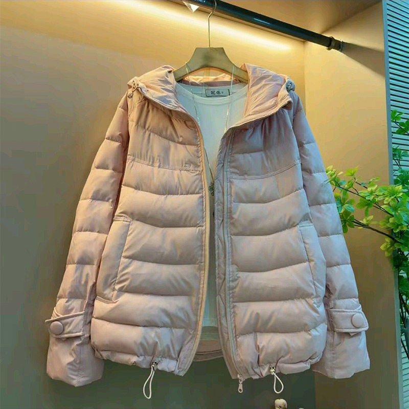 冬季新款韩版连帽抽绳夹棉棉服外套胖妹妹大码女装休闲百搭棉外衣,淘宝优惠券,粉丝福利购,淘宝优惠卷