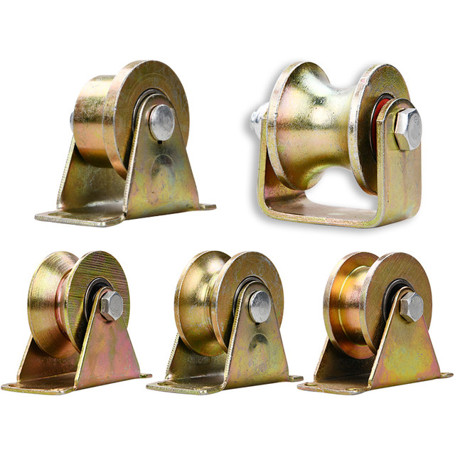 Round tube track wheel wire rope pulley