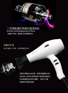 新品推荐 TORNADO龙卷风TD1900发廊美发专业发型师专用造型吹风机