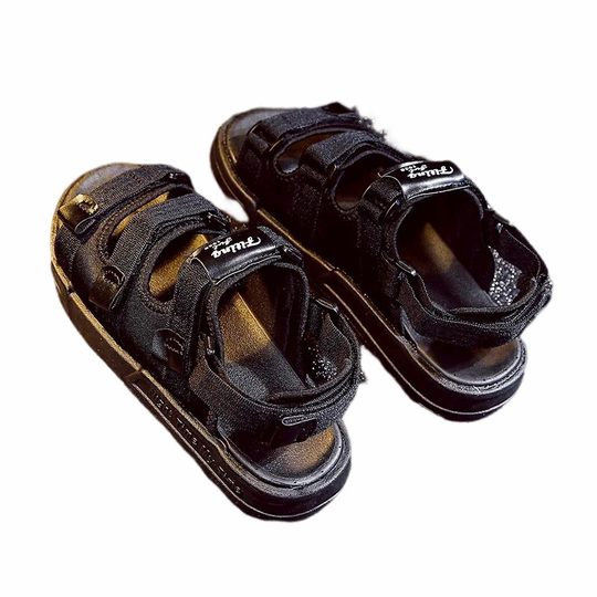 Un zapato, dos sandalias con Velcro, zapatillas para parejas, verano 2025 para mujer, nuevos zapatos de playa para estudiantes masculinos, talla grande, suela suave