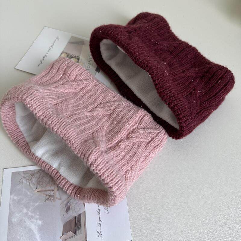 欧美风银丝加绒针织宽边发带女秋冬保暖防风护耳头套毛线头带发饰,淘宝优惠券,粉丝福利购,淘宝优惠卷