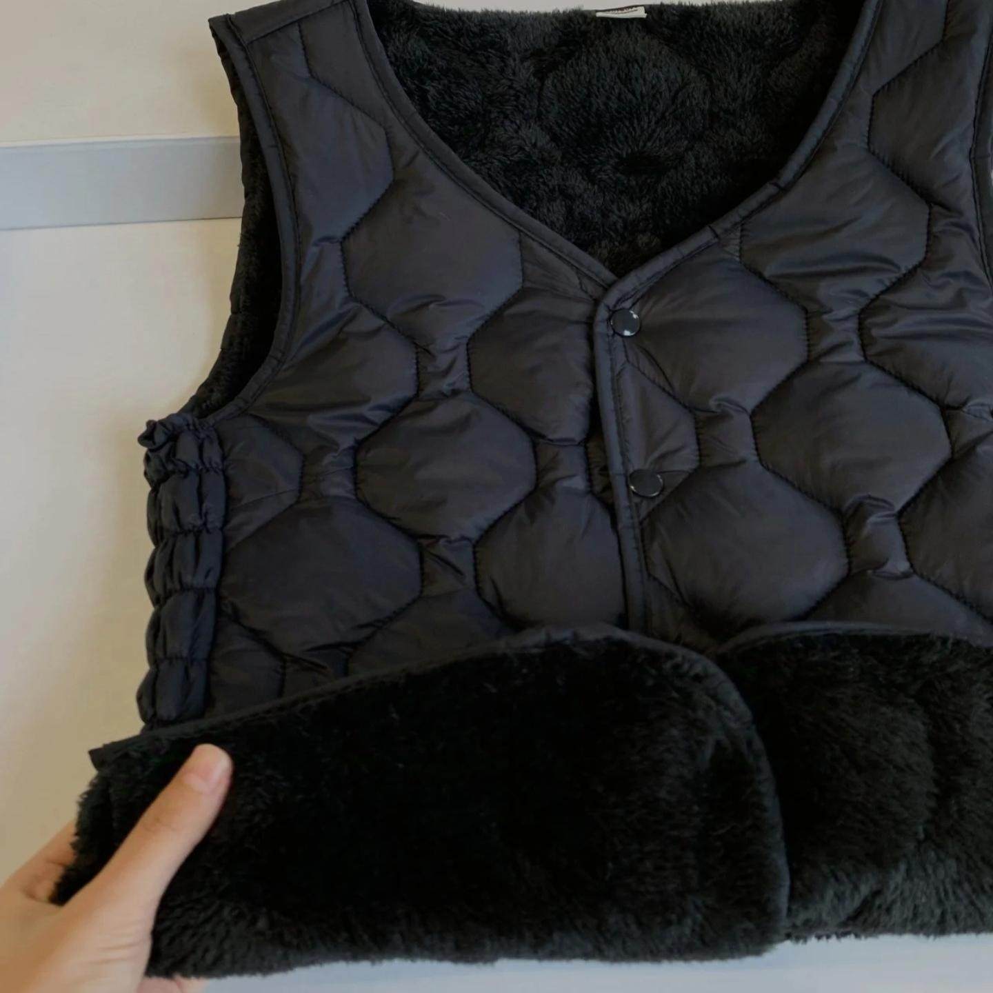 小红书爆款高品质马甲韩系外穿内搭加绒加厚羊羔绒上衣女保暖马夹 - 图3