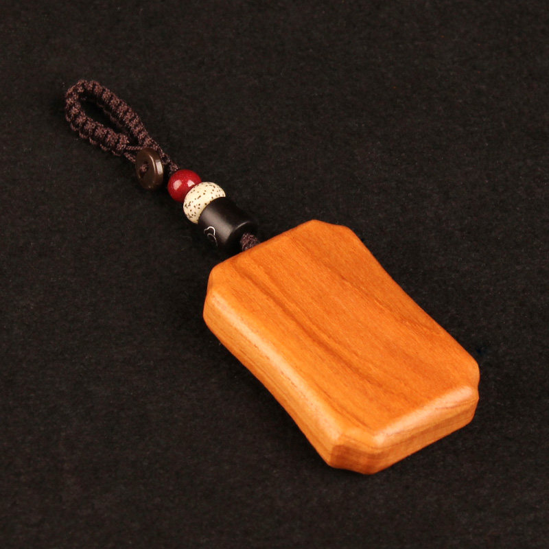 桃木无事牌挂件男女朱砂吊坠项链木质老桃木朱砂平安牌车挂钥匙扣,淘宝优惠券,粉丝福利购,淘宝优惠卷