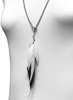 黑鸟项链男女链条吊坠长款