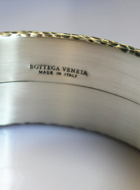 西洋古董首饰欧洲回流二手宝*缇*嘉 b* v真品925银手镯戒指套装