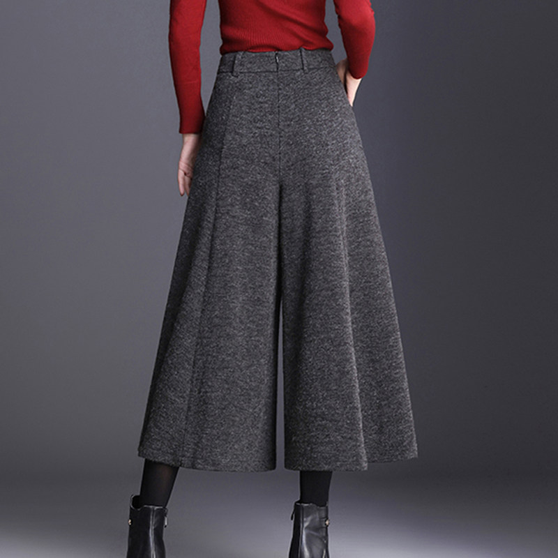 阔腿裤裙秋冬2021新款高腰休闲裤子 登依韩休闲裤