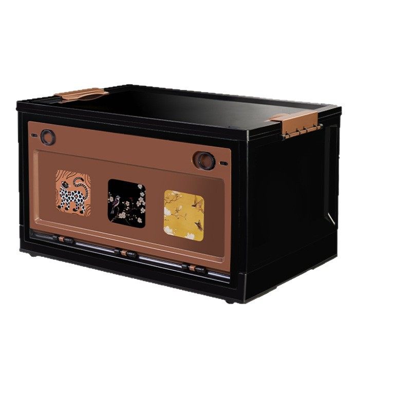 中古风高档防潮衣物整理箱家用可叠加玩具收纳箱大容量带轮,淘宝优惠券,粉丝福利购,淘宝优惠卷