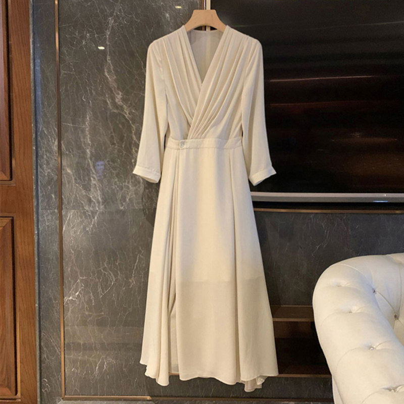 早春新款法式茶歇设计高级感连衣裙 奥杜班连衣裙