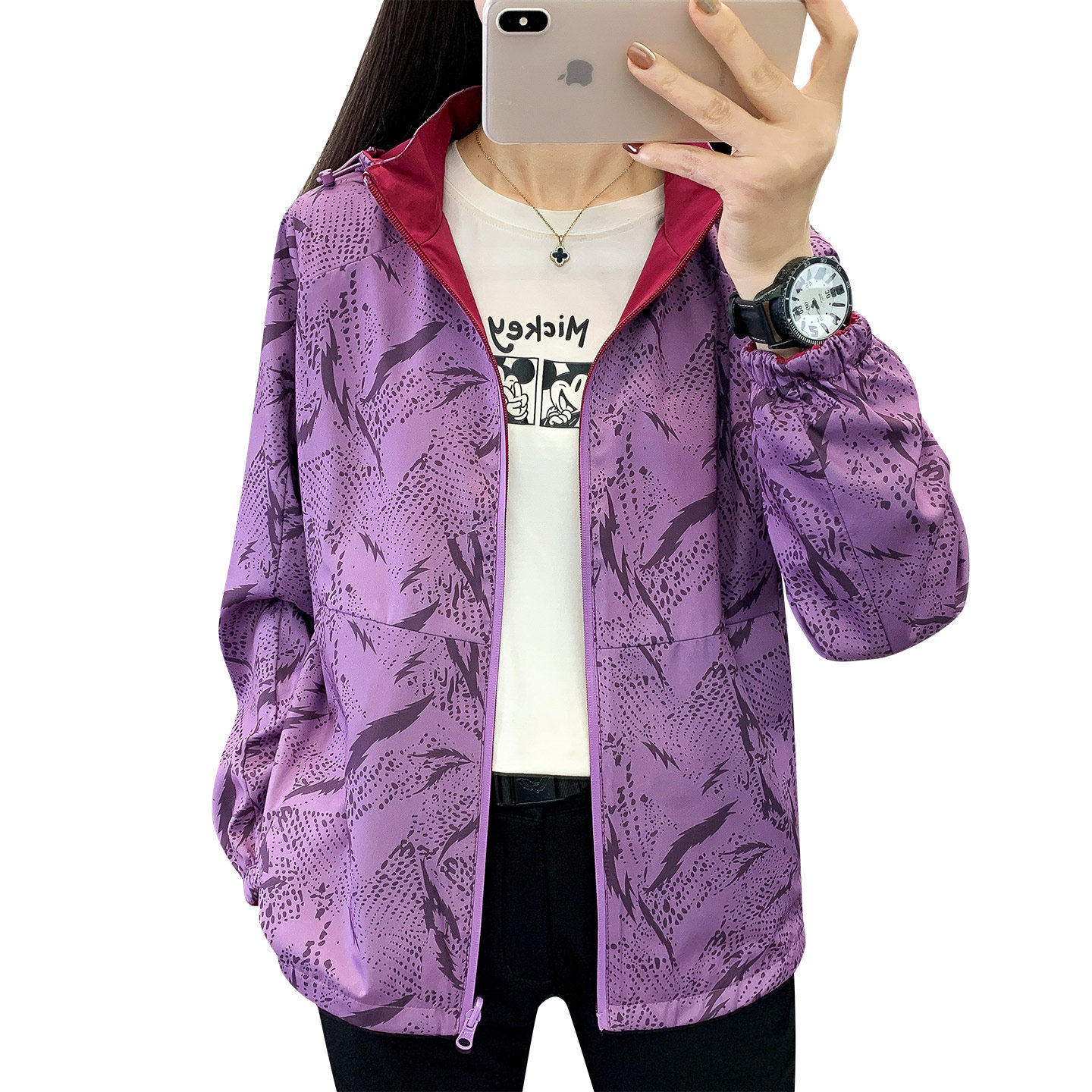 春秋新款双面穿软壳冲锋衣女风衣外套户外防风保暖徙步登山服女装,淘宝优惠券,粉丝福利购,淘宝优惠卷