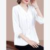 Ladies shirt loose waisted shirt chiffon shirt