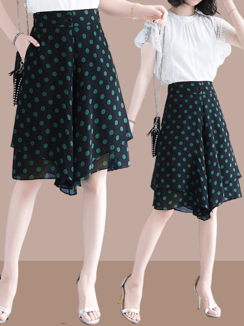 ກາງເກງຂາກວ້າງຂອງແມ່ຍິງ chiffon 2026 summer ແບບບາງໆ
