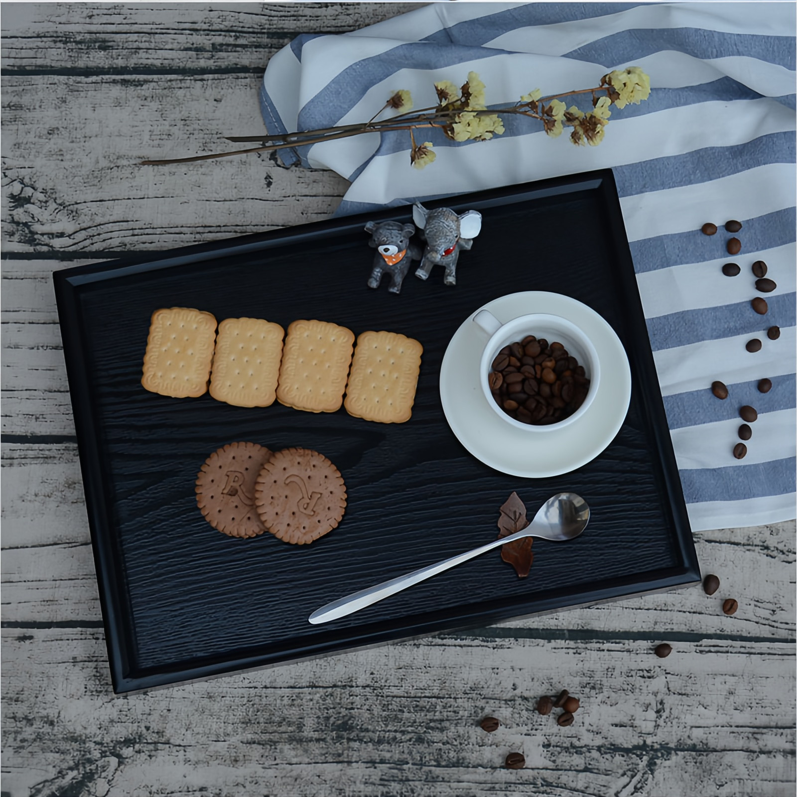 日式黑色木质托盘长方形大号实木盘子餐盘端菜盘水杯托盘茶盘复古,淘宝优惠券,粉丝福利购,淘宝优惠卷