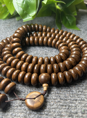 老料降龙木六道木108颗算盘珠苹果圆圆珠手串15-18mm念珠手链