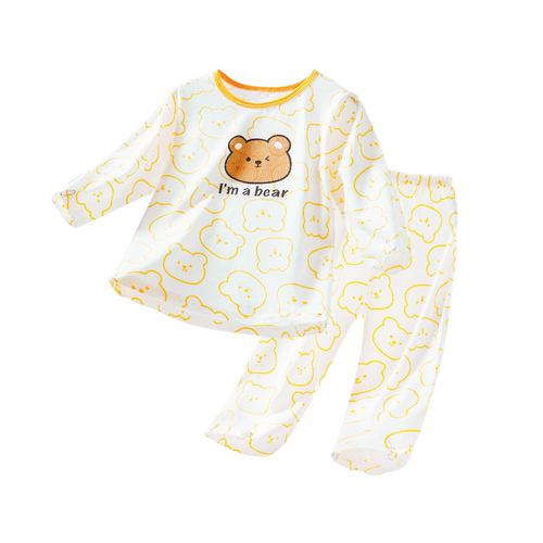 儿童睡衣男童长袖家居服夏季薄款女童套装宝宝纯棉衣服夏款空调服 - 图3