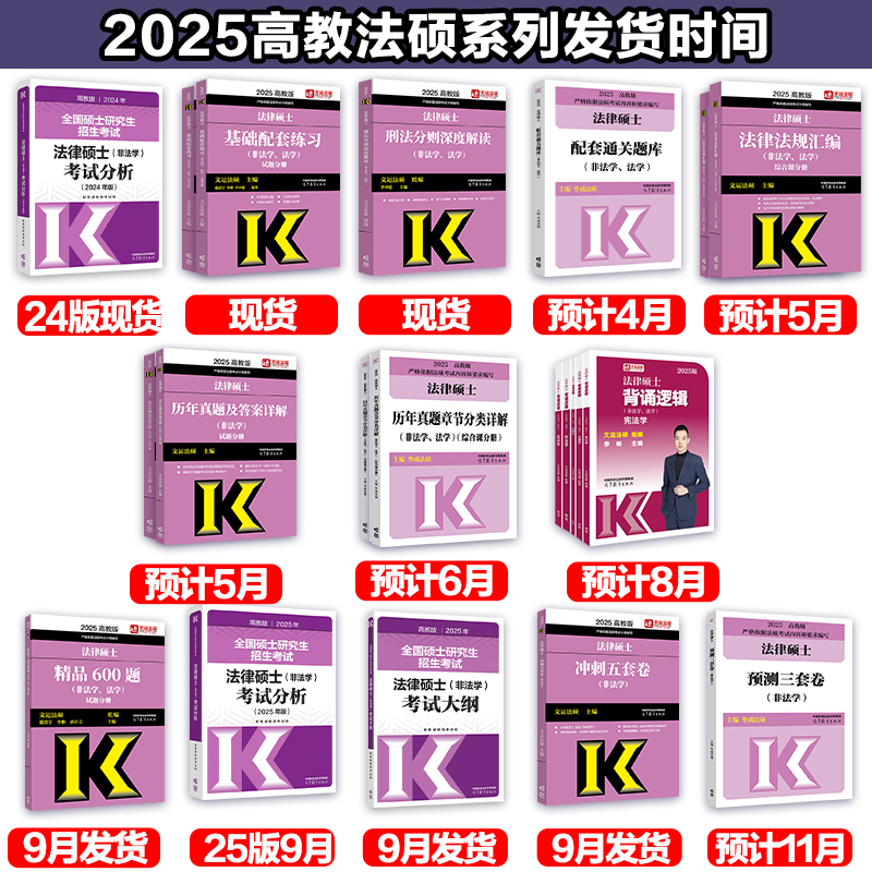 新版】2025高教版法律硕士联考历年真题及答案详解 非法学法学 2024法硕历年真题详解文运法硕大纲考试指南分析法硕联考真题 - 图0