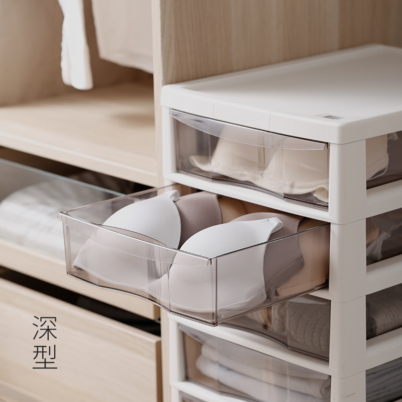 帝爱外家居专营店JEJ日本进口抽屉式收纳柜塑料多层储物柜卧室文件柜书桌下整理柜3