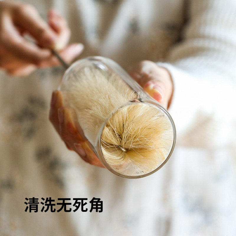 霜山304不锈钢长柄马毛杯刷家用洗杯子玻璃瓶茶壶奶瓶清洁工具刷,淘宝优惠券,粉丝福利购,淘宝优惠卷