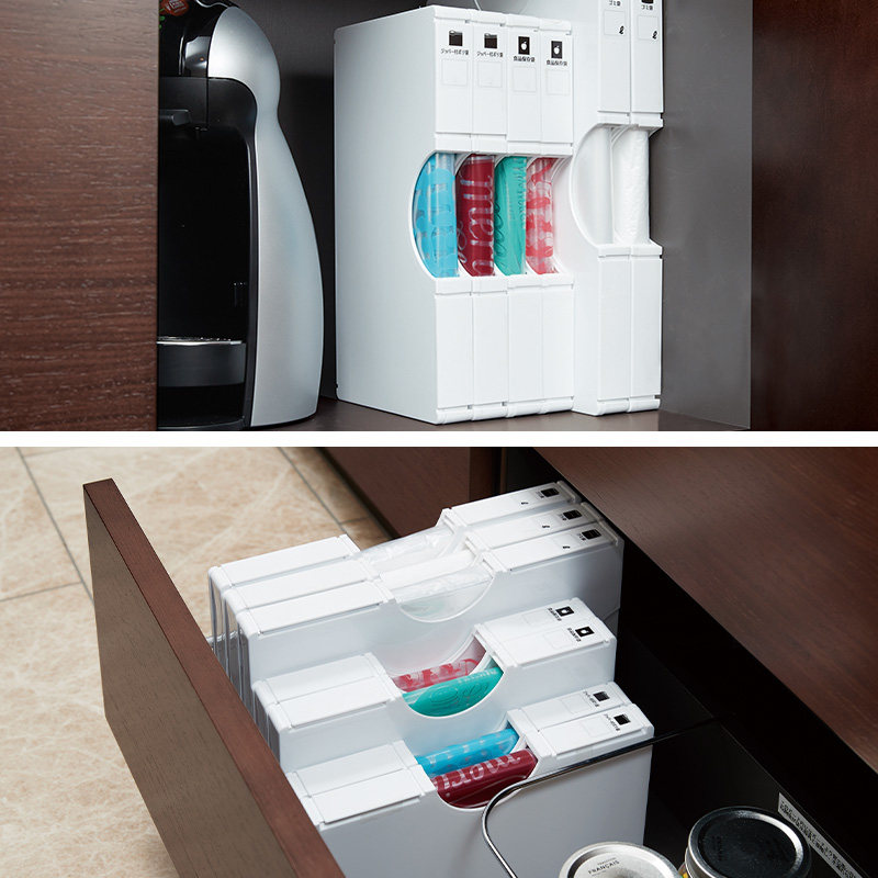 日本进口磁吸保鲜袋收纳盒厨房免打孔冰箱保鲜膜垃圾袋抽取盒子,淘宝优惠券,粉丝福利购,淘宝优惠卷