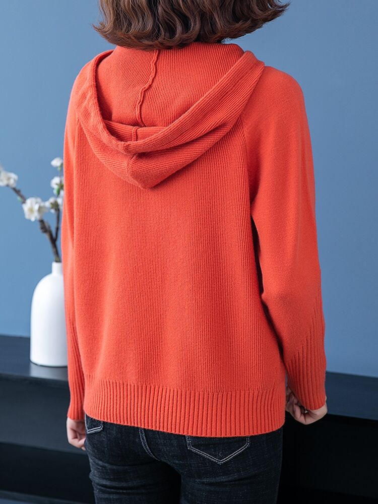 鄂尔多斯市女士卫衣羊绒衫2022年新款连帽针织衫中年妈妈厚羊毛衣