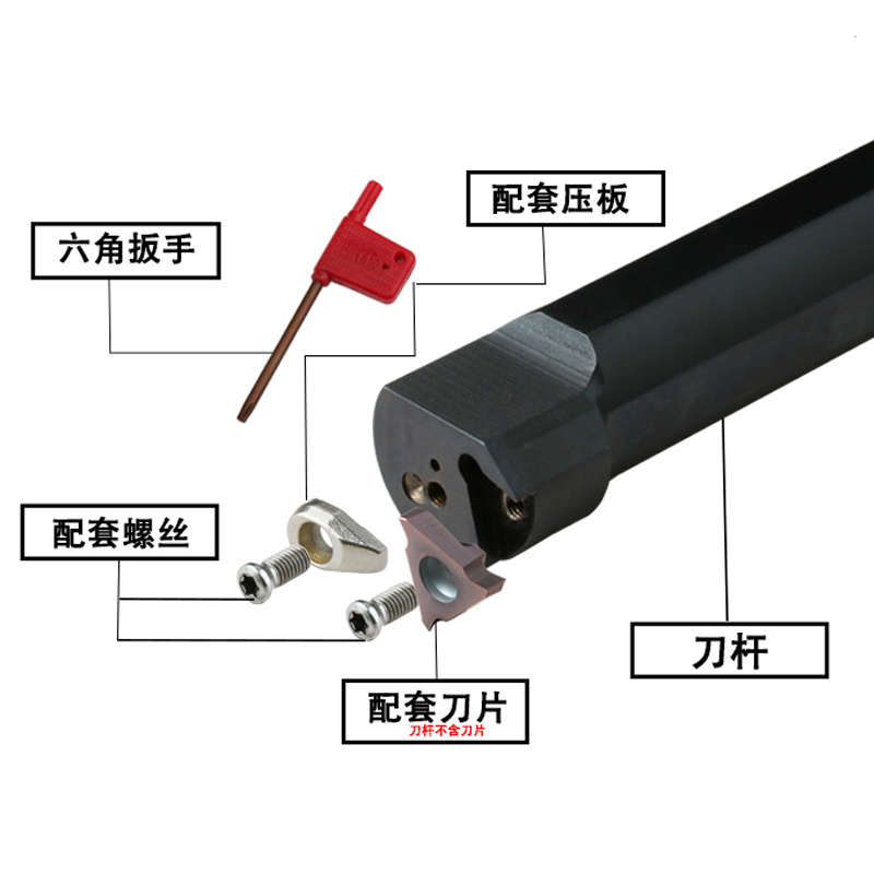 数控车刀刀杆开槽钩刀头KGBARL内浅槽立装割刀片通用京瓷GBA43R刀-图0