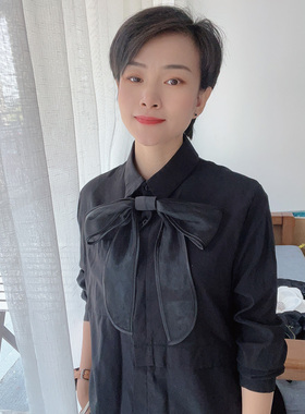法式衬衣蝴蝶结领结别针