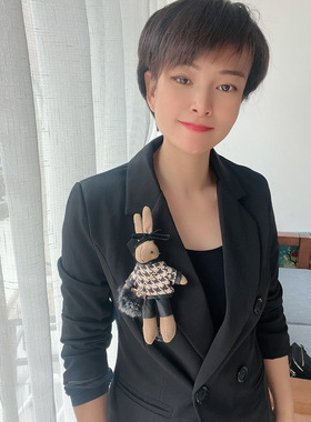 兔子胸针可爱日系毛绒小熊公仔