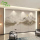Chinese style hard bag background wall living room sofa TV bedside