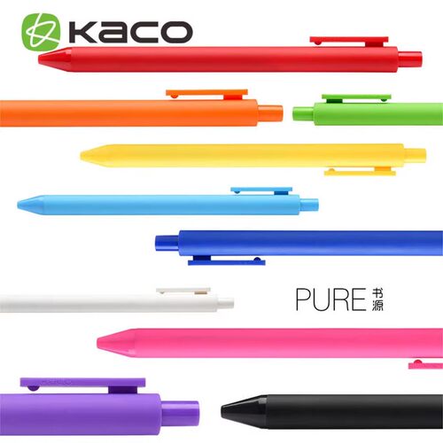 KACO PURE 书源0.5彩色糖果中性笔10/20色彩色笔芯可定制印刷LOGO - 图1