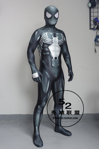 52英雄联盟连体黑色连体紧身衣 漫展cosplay毒液套装 定制包邮 - 图0