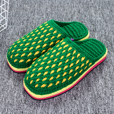 Главная свадебные тапочки 家庭用鞋 十年老店 六种尺码家庭用鞋防滑拖鞋手工勾织毛线拖鞋纯手工婚嫁鞋情侣