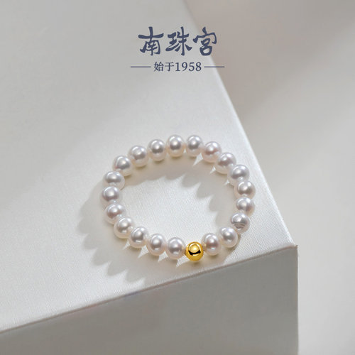 南珠宫淡水珍珠戒指送妈妈C-J004SD-Y - 图1