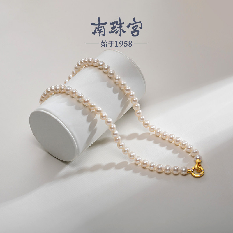 南珠宫925银淡水珍珠项链强光送妈妈C-HJX129SD-J,淘宝优惠券,粉丝福利购,淘宝优惠卷