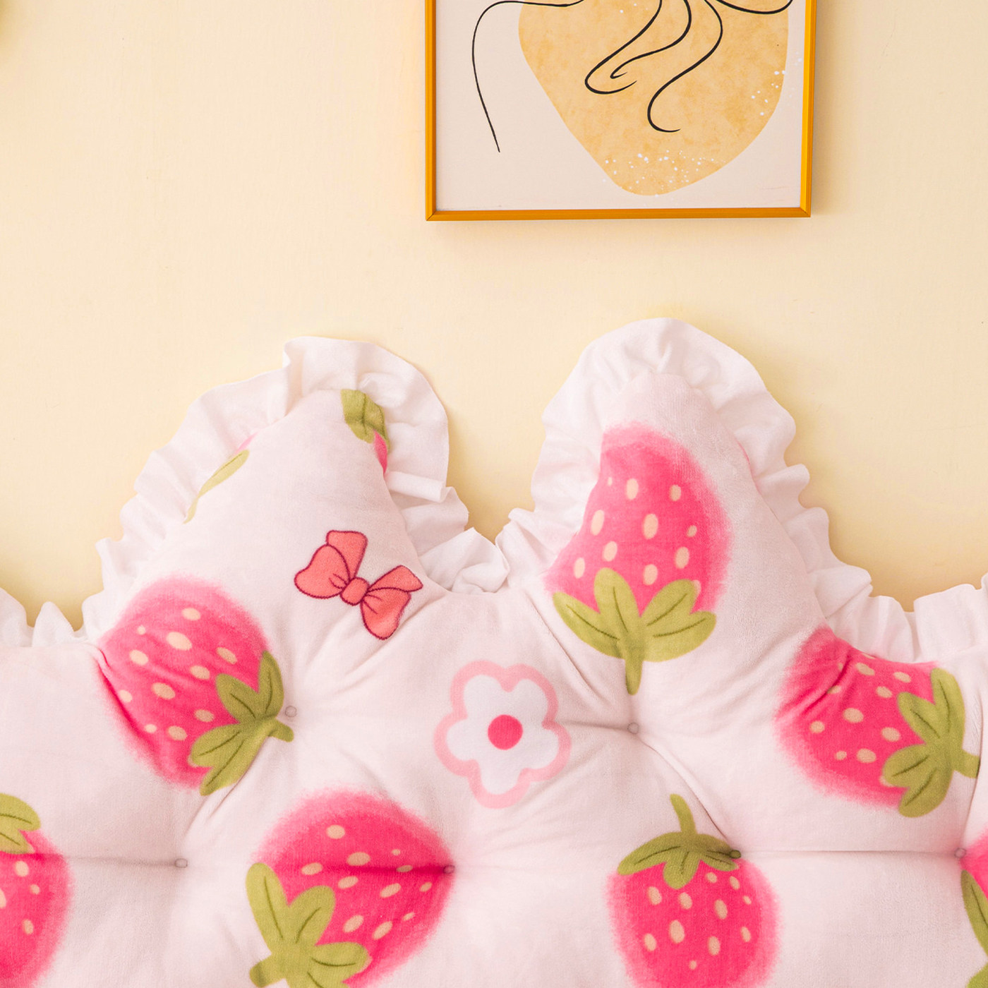 温馨居家床头软包靠垫榻榻米靠枕卧室双人床加绒靠背绒面免洗软垫,淘宝优惠券,粉丝福利购,淘宝优惠卷