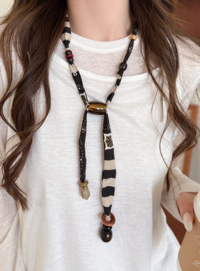 复古腰果花可调节百搭项链