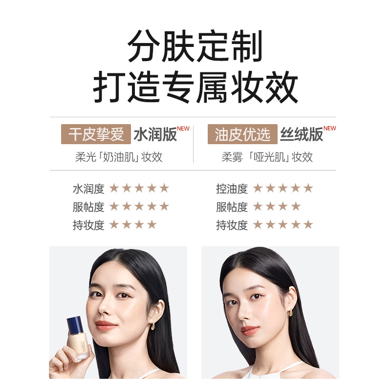 Try before you buy skin-nurturing, long-wearing liquid foundation