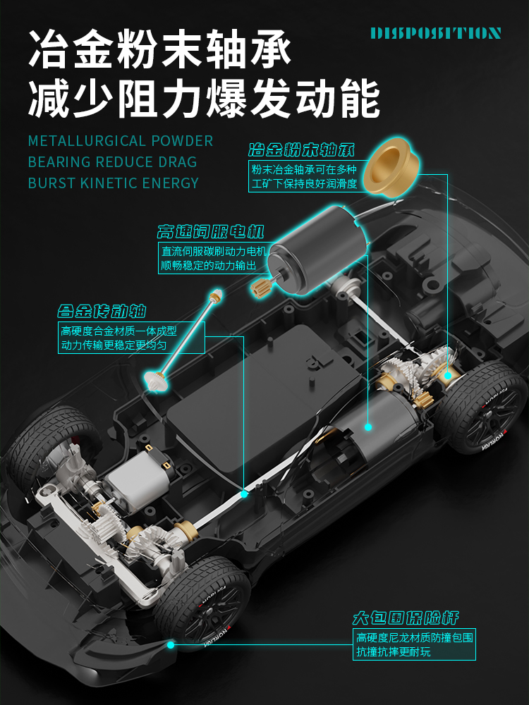 rc专业遥控车GTR高速漂移充电四驱竞技比赛汽车跑车儿童玩具男孩-图3