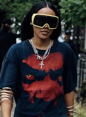 超大框面罩墨镜男女RO先锋造型