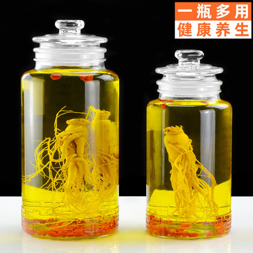 泡酒玻璃瓶带龙头10斤装20斤家用高档人参密封药酒坛子专用酿酒罐 - 图0
