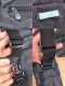 ຖົງບ່າແຂນ crossbody ທະຫານໃຫມ່ satchel ສີດໍາ