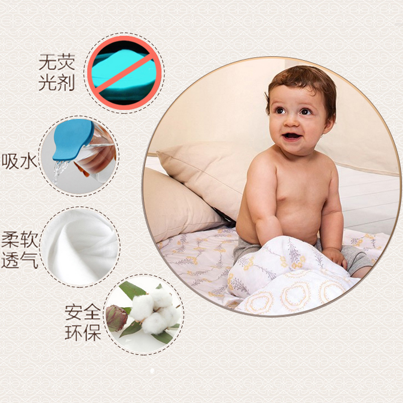 清仓美国 bebe au lait妙思林纯棉4层纱布盖毯婴儿多用宝宝抱毯-图2