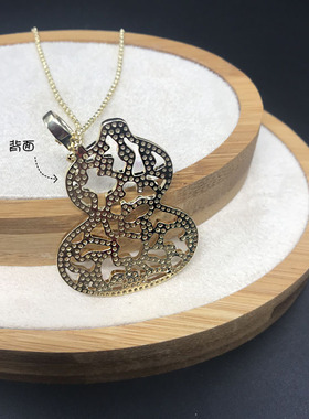 欧美风毛衣链长款百搭葫芦吊坠