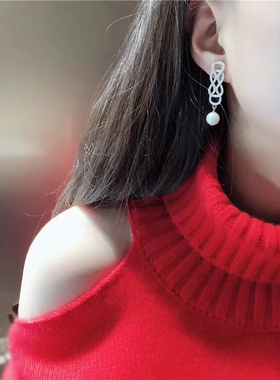 中国结天然简洁大方风珍珠项链