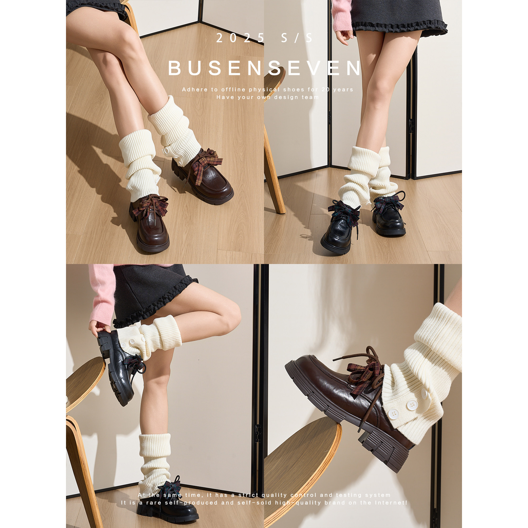 柒步森林牛皮蝴蝶结系带小皮鞋学院风厚底单鞋子女春秋季2026新款,淘宝优惠券,粉丝福利购,淘宝优惠卷