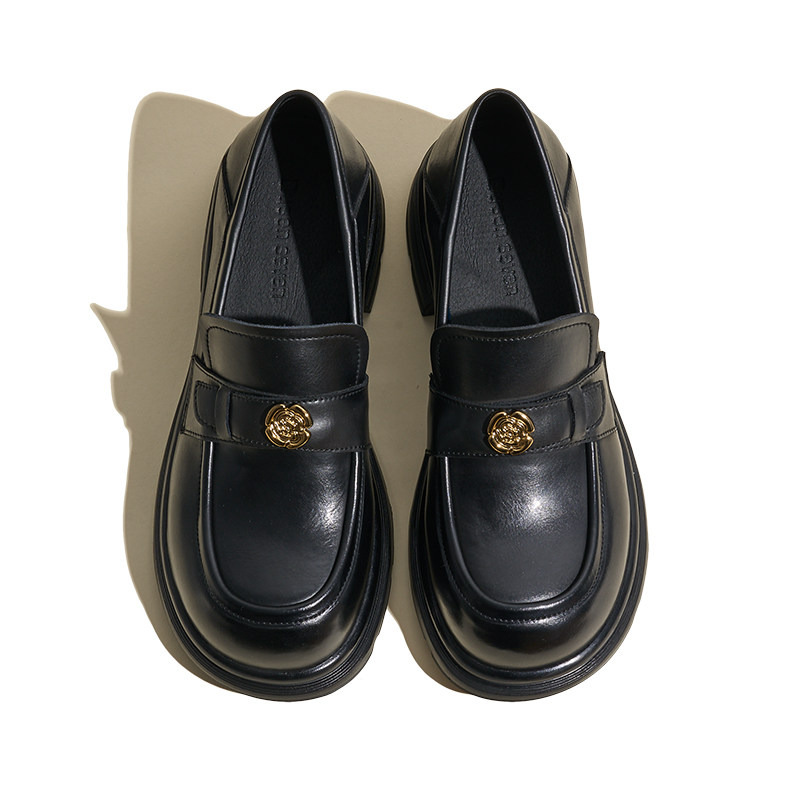 柒步森林"巴黎左岸"厚底小金花JK乐福鞋子女英伦学院粗跟皮鞋新款,淘宝优惠券,粉丝福利购,淘宝优惠卷