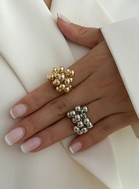 IngeSight.Z Creative Design CCB Small Ball Ring for Women