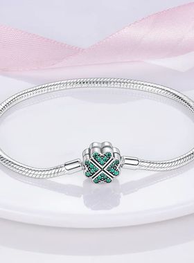 Bracelet Silver 925 Original 17-20CM Star Moon Sun Four Leaf