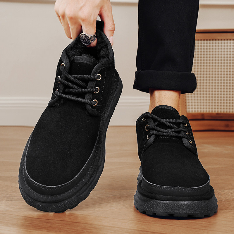 东北棉鞋男款冬季2025新款加绒加厚保暖面包鞋男士皮毛一体雪地靴,淘宝优惠券,粉丝福利购,淘宝优惠卷